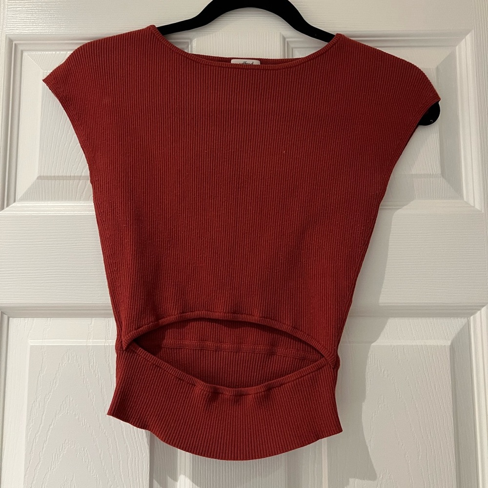 Wilfred Cut-Out Knit Top